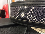 LM Products Guitar Strap Framed Leather Snake Black FLS-BK  *Free Shipping  in the USA*