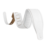 Levy's M26PD-WHT-WHT Leather Guitar Strap *Free Shipping in the USA*