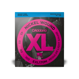 D'Addario EXL170M Regular Light Medium Scale Bass Strings