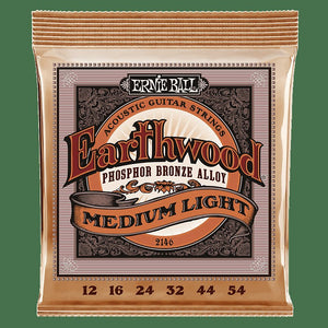 Ernie Ball Phosphor Bronze Medium Light Earthwood Acoustic Guitar Strings (12-54) PO2146