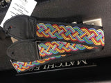 Souldier Celtic Knot Rainbow Guitar Strap with Black Leather Ends *Free Shipping in the USA*