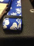Sherrin's Threads Blue Hibiscus 1.5" Ukulele Strap *Free Shipping in the USA*