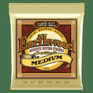 Ernie Ball Earthwood Medium 80/20 Bronze Acoustic Strings (.013 - .056) PO2002