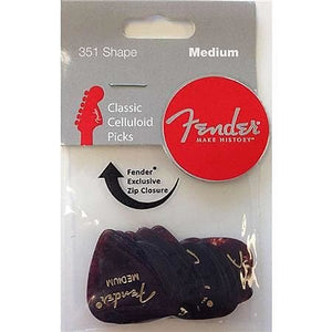 Fender 351 Guitar Picks Medium Gauge- 12 Pack