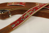 Souldier Phoenix Red Leather Saddle Strap *Free Shipping in the USA*